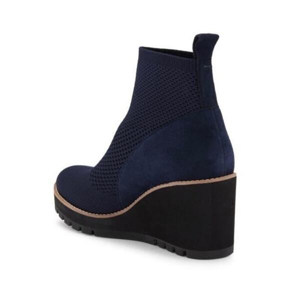 NWOT Eileen Fisher Quill Stretch Navy Booties – Sz 11 - Picture 3 of 8